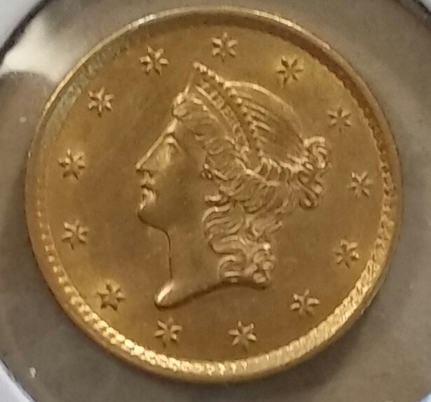 1852-Gold-$1-For-Grading-Sharper-Images-Opened-The-2�2-Holder