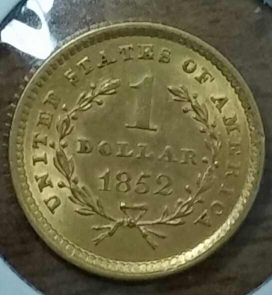 1852-Gold-$1-For-Grading-Sharper-Images-Opened-The-2�2-Holder