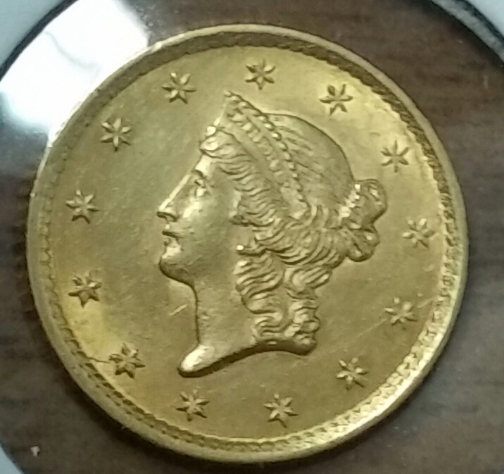 1852-Gold-$1-For-Grading-Sharper-Images-Opened-The-2�2-Holder