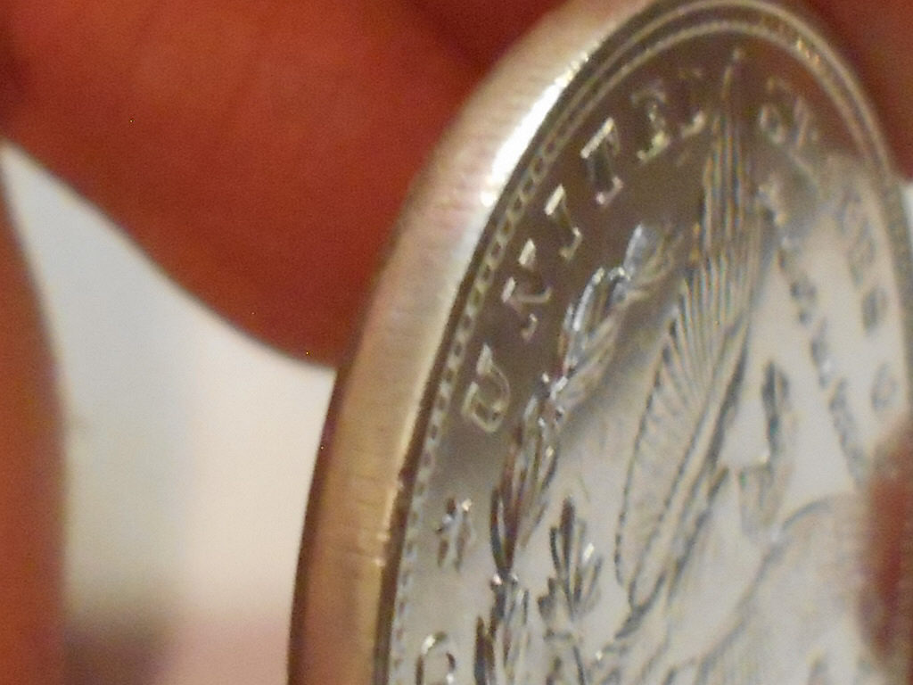 Virtually-No-Reeded-Edge-1921-D-Morgan-Silver-Dollar,-Fake?