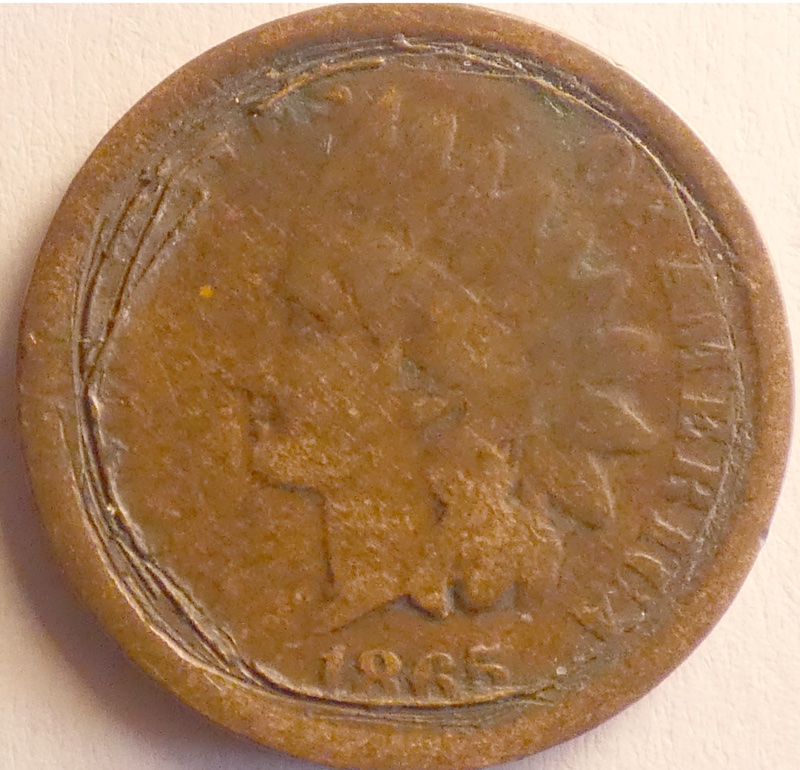 1865-Indian-Head-With-Raised-Obverse-Marks-Possible-Lathe-Caused