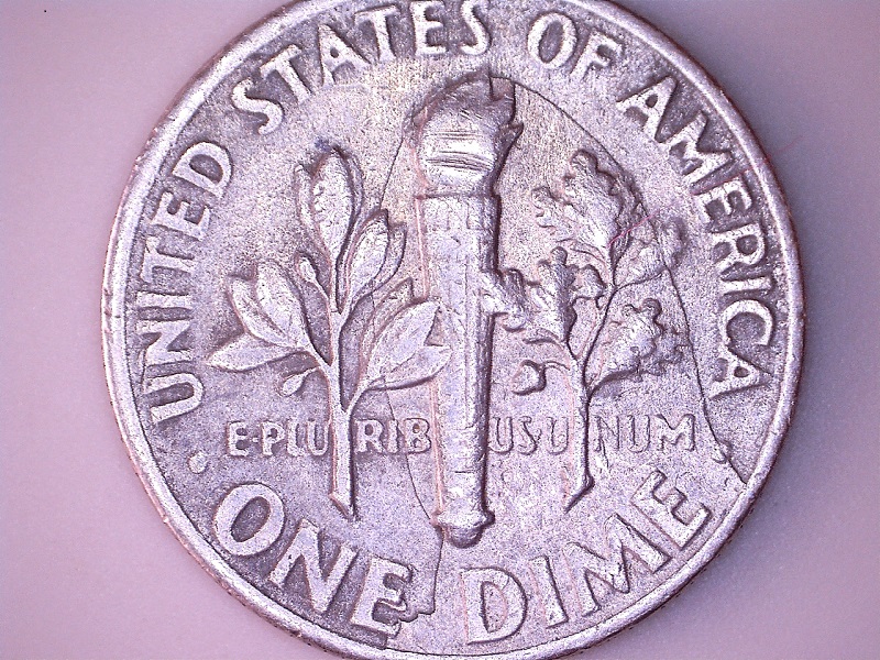 1967-Dime-W/Unknown-Image-On-Reverse,-Help!