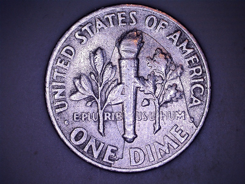 1967-Dime-W/Unknown-Image-On-Reverse,-Help!