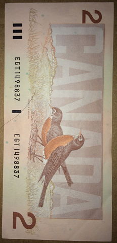 Canadian-$1-&-$2-Bills-1967,-1973,-1986