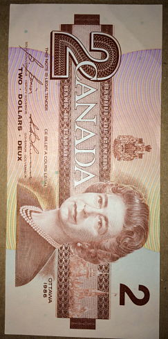 Canadian-$1-&-$2-Bills-1967,-1973,-1986