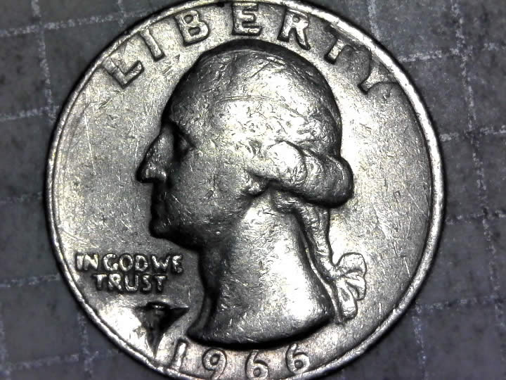 1966-Quarter-With-Odd-Damage