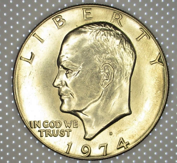 1974-D-Ike-Dollar,-Trippled-Die-Obverse-With-Clash