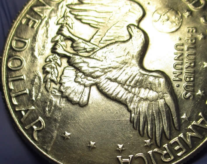 1974-D-Ike-Dollar,-Trippled-Die-Obverse-With-Clash