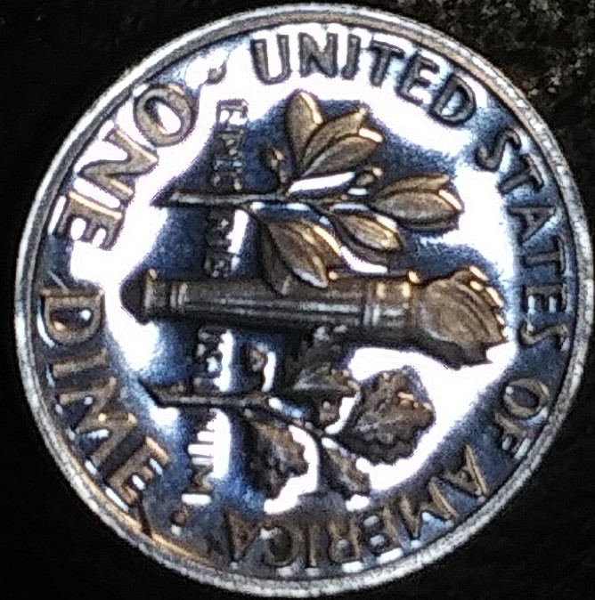 1974--Roosevelt-Dime-Proof/Blue