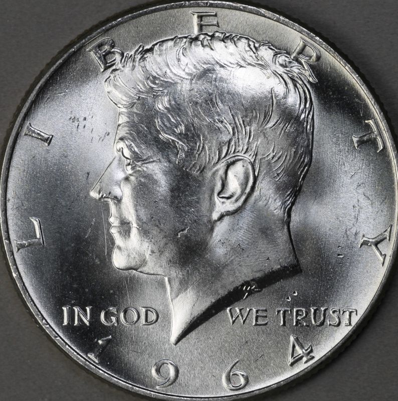 2-1964-Kennedy-1/2-Dollars-Up-For-Grading