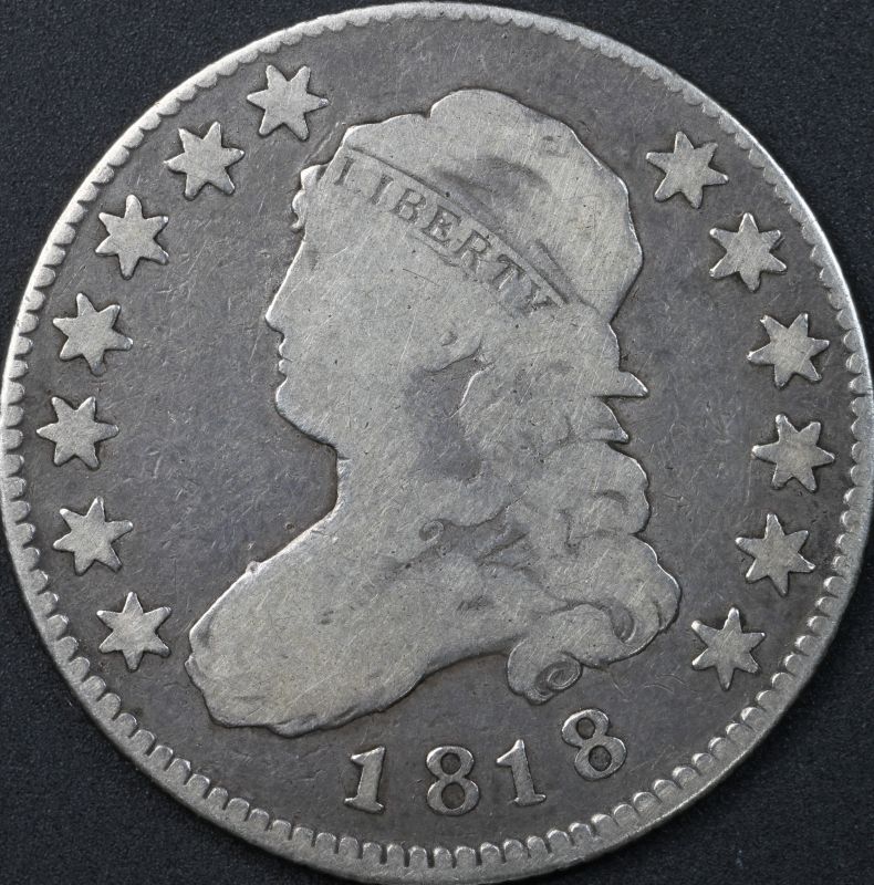 1818-Bust-Quarter-Up-For-Grading