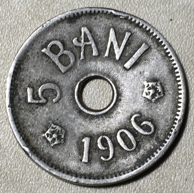 1906-Romania-5-Bani,-Cud-Error?