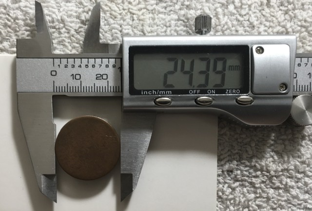 Unk-Coin-Blank,-Copper-In-Color,-Strongly-Magnetic