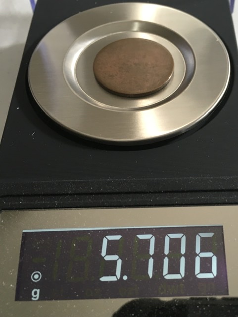 Unk-Coin-Blank,-Copper-In-Color,-Strongly-Magnetic