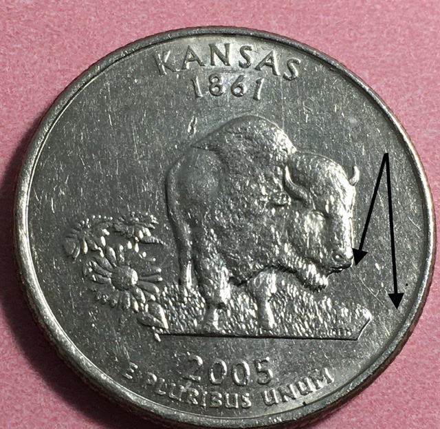 2005-P-Kansas-Dbl-Error-Quarter,-In-God-We-Rust,-Spitting-Buffalo-Same-Coin