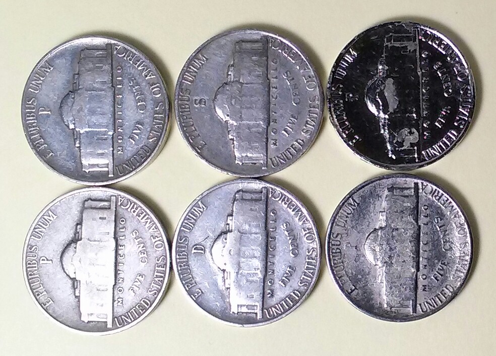 1943-P-Nickel-Obv:-Partly-Sticks,-Rev:-Doesn't-Stick-But-Attracts