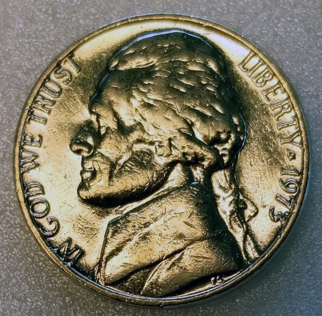 1973-Jefferson-Nickel.-Another-Chrome-Plated-Coin-Or-A-Planchet-Error?