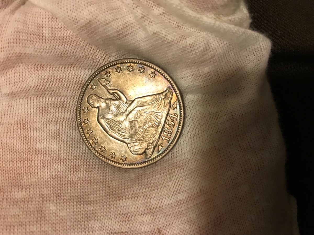 1854-Arrows-Seated-Lib-Half-For-Grading