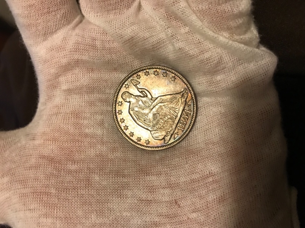 1854-Arrows-Seated-Lib-Half-For-Grading