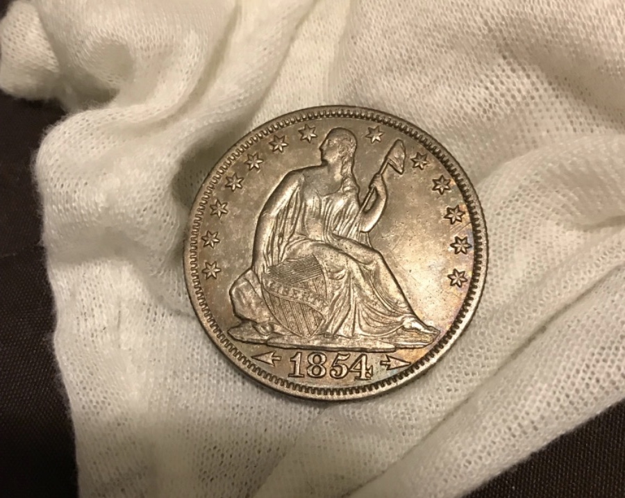1854-Arrows-Seated-Lib-Half-For-Grading