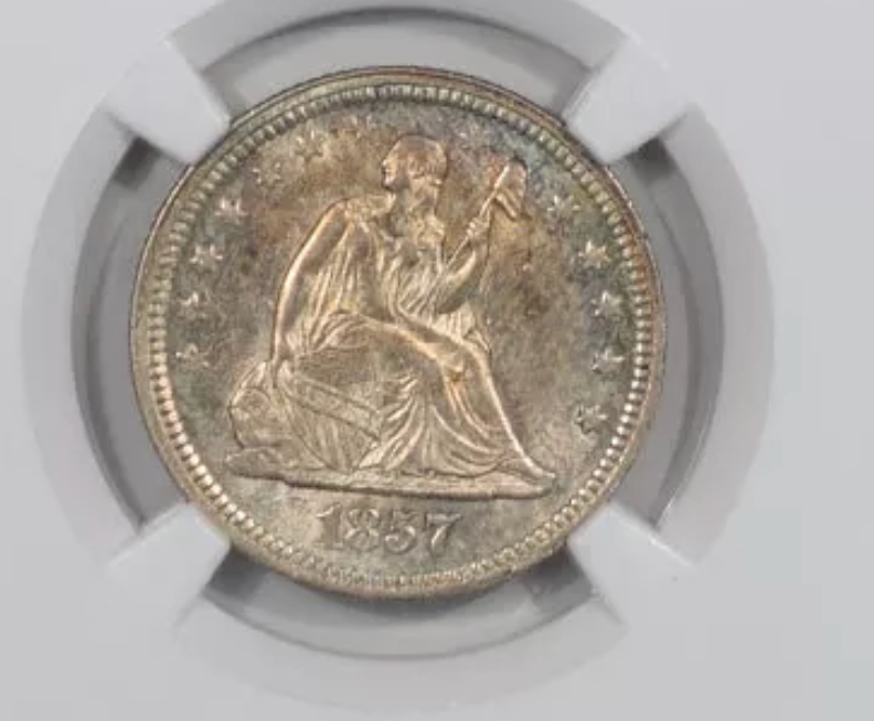 1857-Seated-Quarter-For-Grading