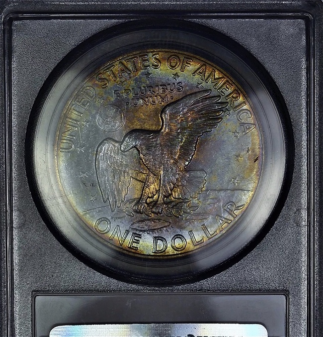 Toned-Ike-Dollar-For-Grading