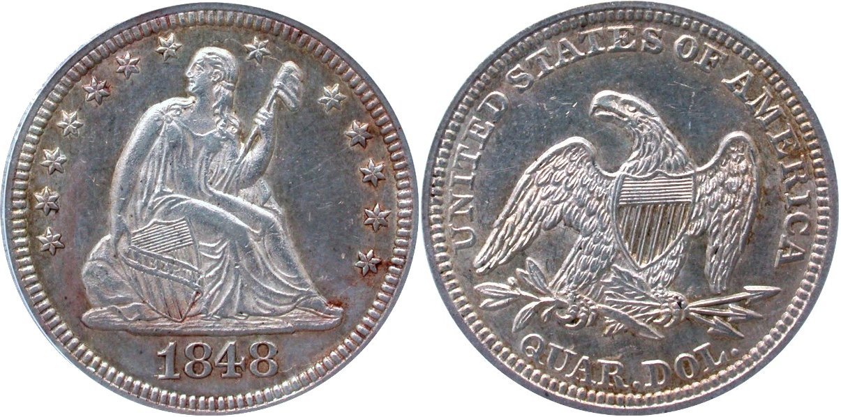 1848-Seated-Dollar-For-Grading