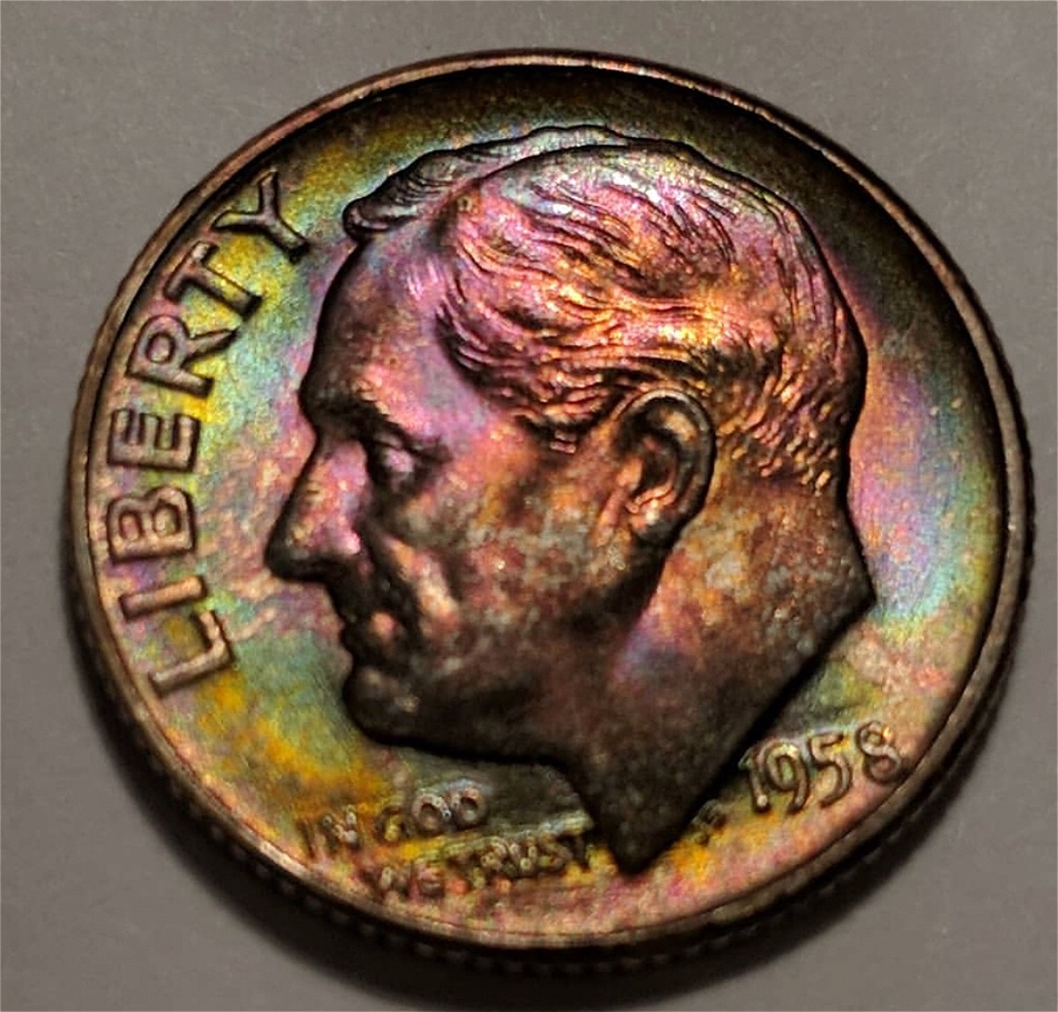 1958-D-Roosevelt-Dimes-From-Mint-Sets-For-Grading