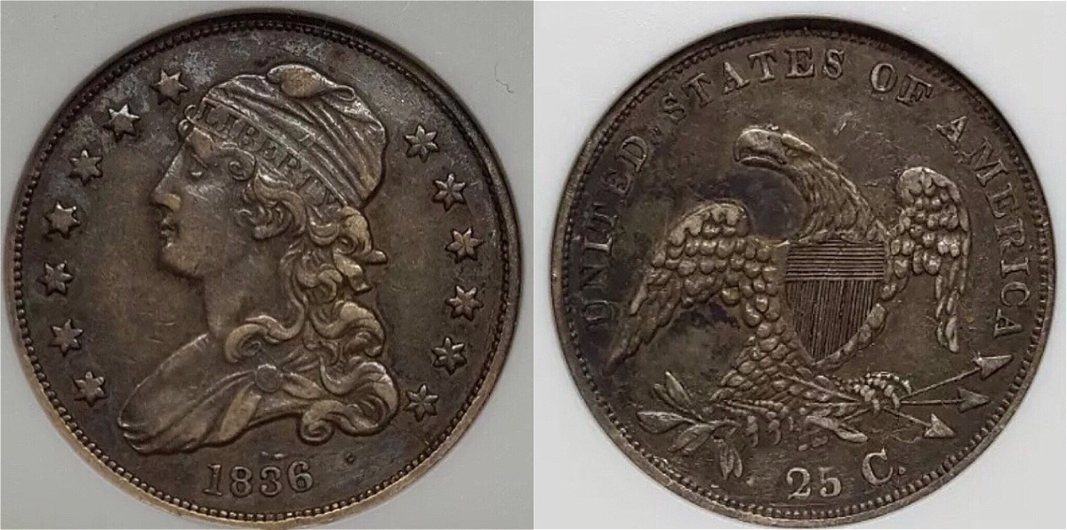 1836-Capped-Bust-Quarter-For-Grading