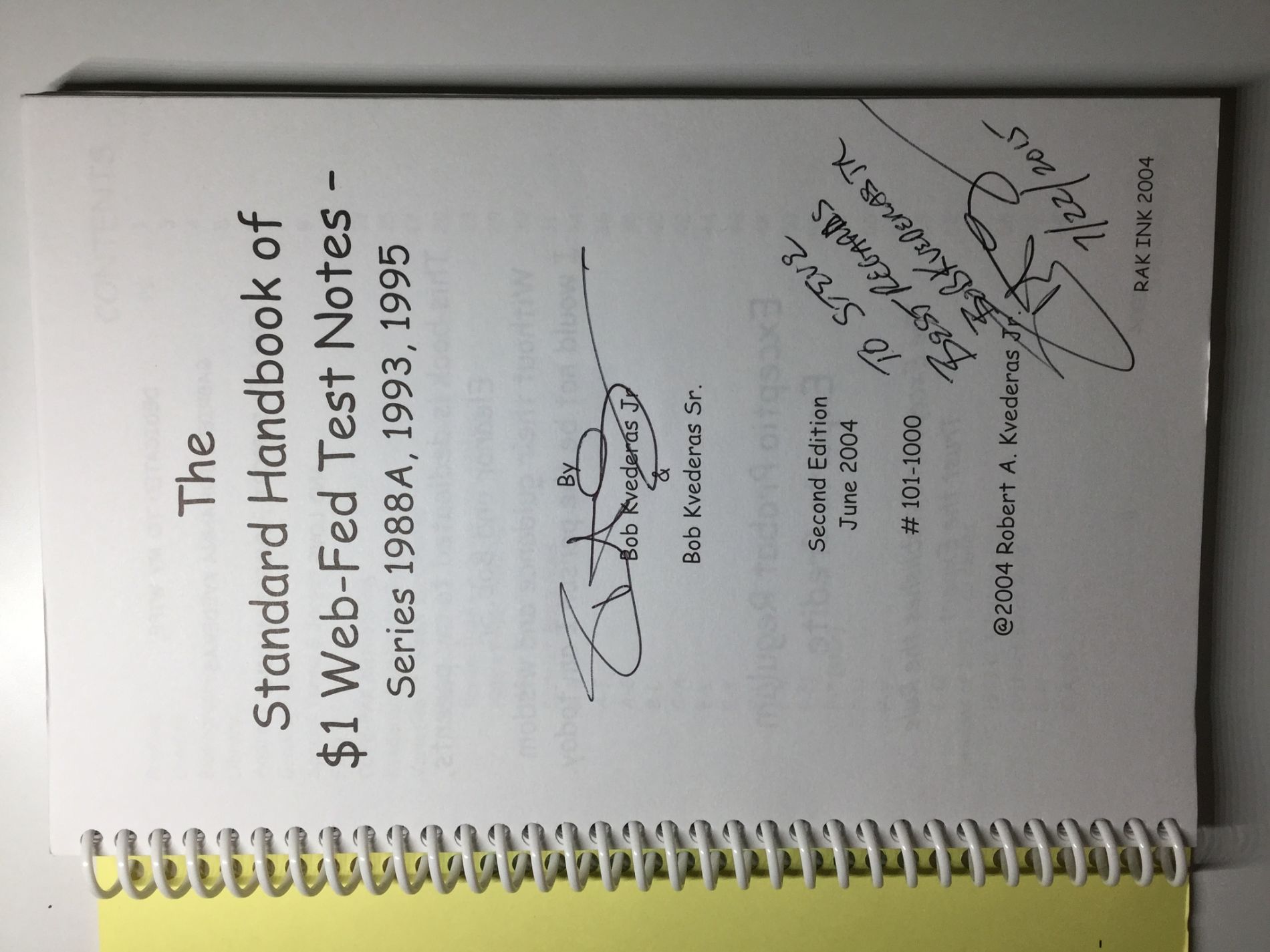 The-Standard-Handbook-Of-$1-Web-Fed-Notes---1988A,-1993,-1995-Third-Edition