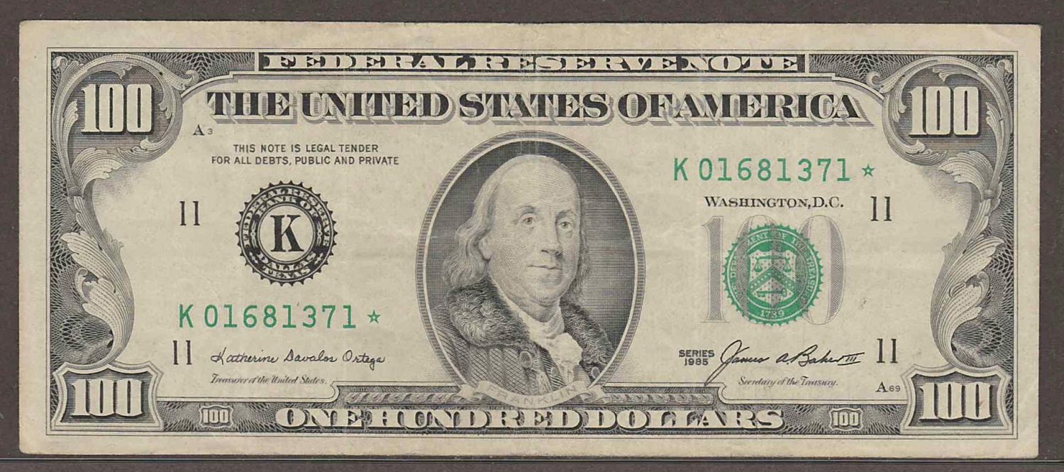 10-1985-Series-$100-Bills-In-Serial-Order.-Uncirculated.