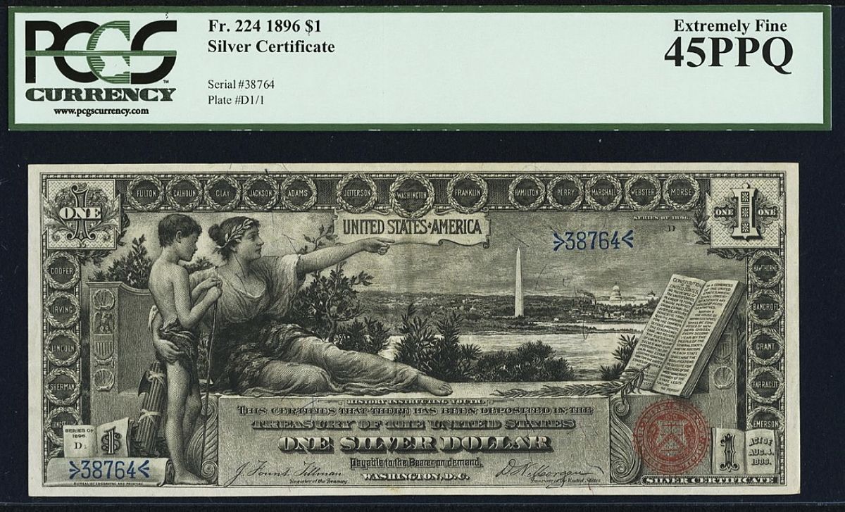 1896-$1-&-$2-Silver-Cert---My-Head-First-Dive-Into-The-Deep-End.
