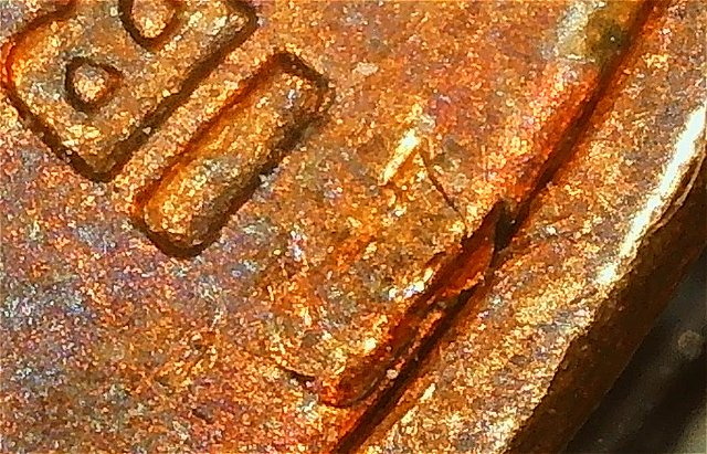 1974-D-Penny:-Missing-L-~-Lamination-Error?-Strike-Through-W/-A-Lam.-Error?