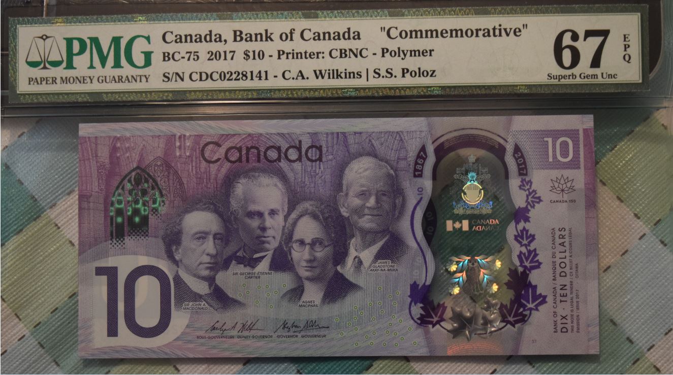 New-Ten-Dollar-Canadian-Bill-Celebrating-Canada's-150th-1867---2017