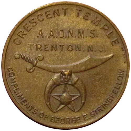 Masonic-Tokens,-Coins-And-Counter-Stamped-Pennies