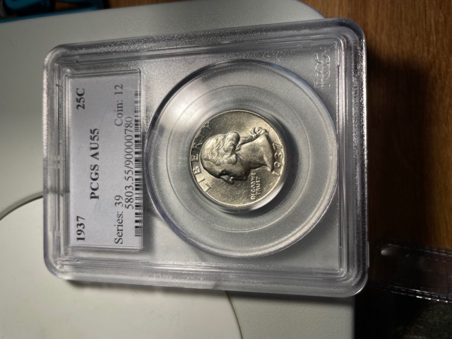 First-Pick-Of-The-Year-Might-Be-My-Best-1937-25c-DDO---PCGS-AU-55