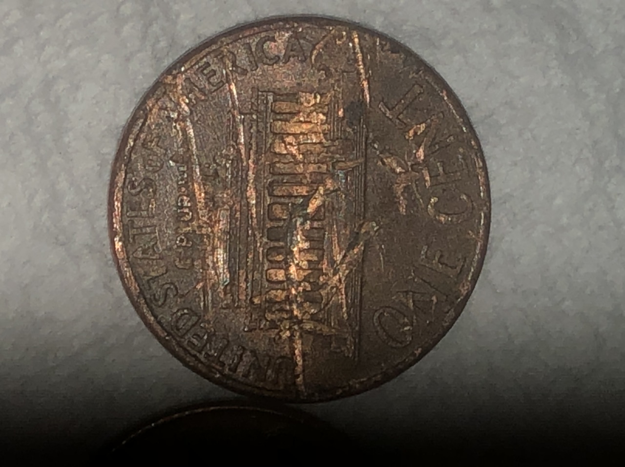 2000-D-Lincoln-Memorial-Cent-With-Multiple-Clashes-?