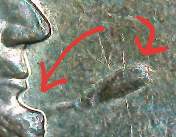 1999-D-Penny-With-Odd-Shape-On-Overse