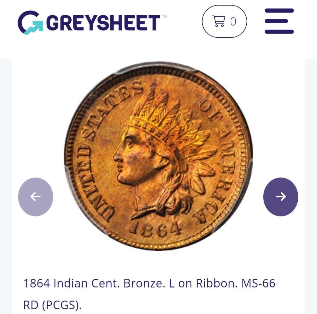 Found-An-1864-Indian-Head-Cent-L-On-The-Ribbon-Cameo-Uncirculated