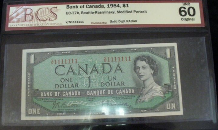 1954-Canada-One-Dollar-Solid-1's