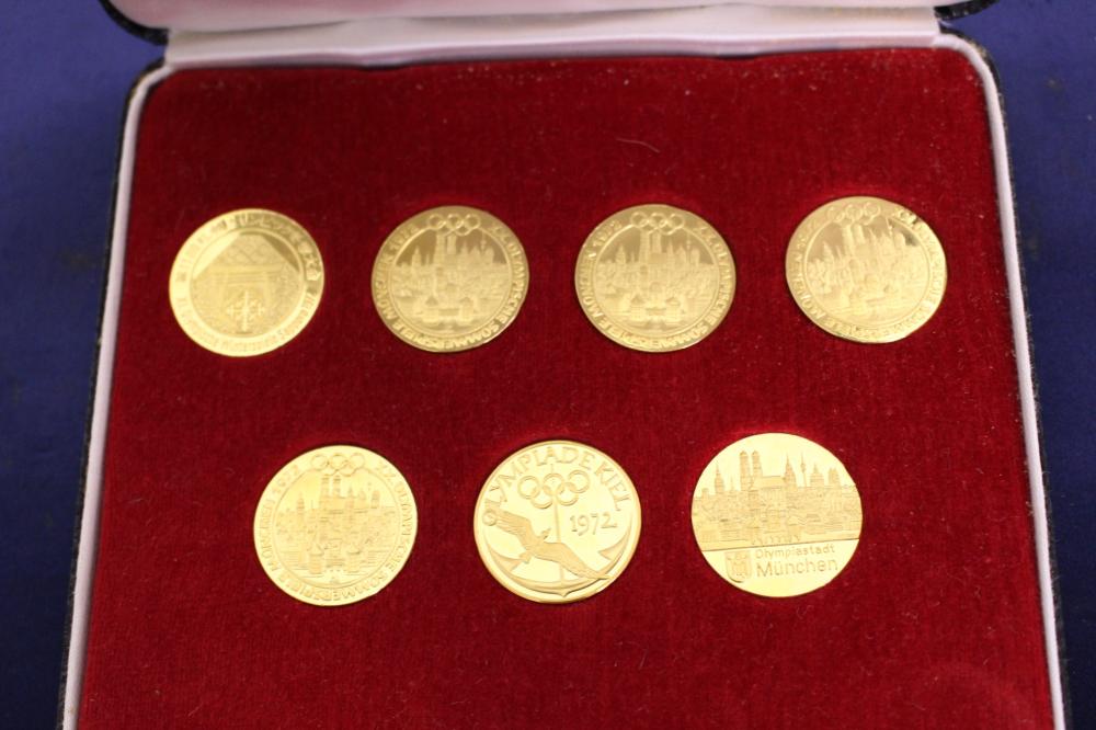 1972-Munich-Olympics-Commemorative-22k-Gold-7-Coin-Set