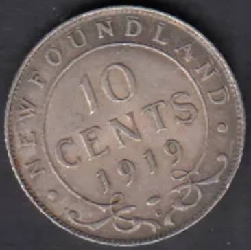 Newfoundland-1919-10-Cent?