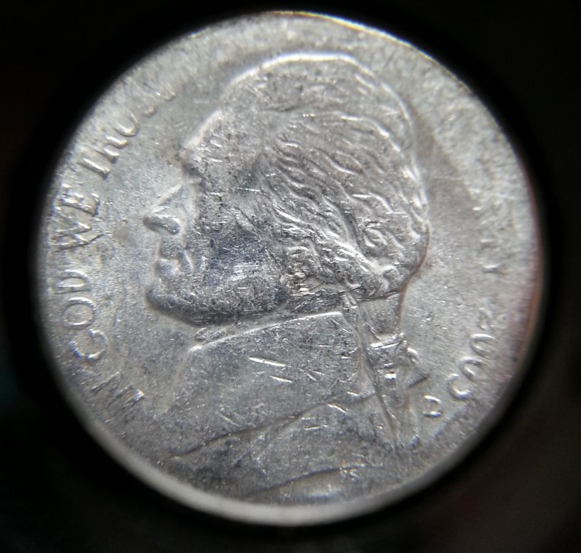 Hollow-Lettering-On-Rough-2003-D-Nickel,-PMD?
