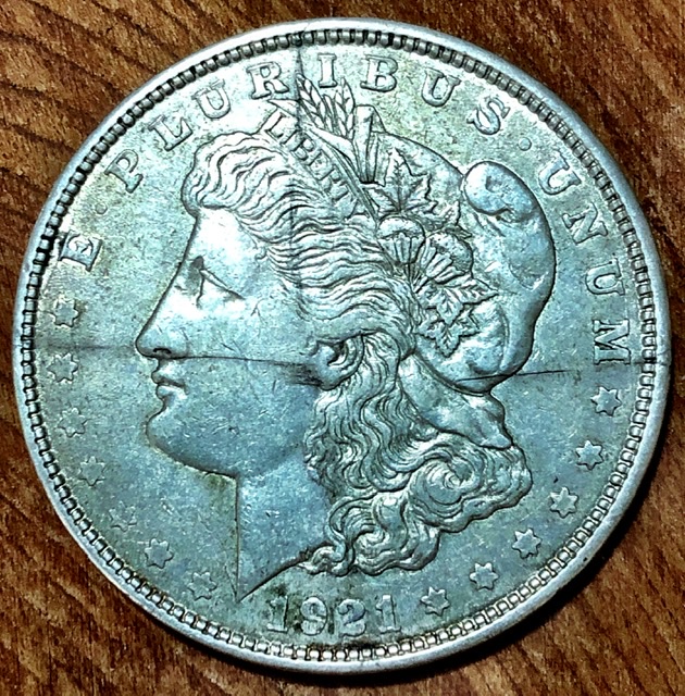 1921-Morgan-Dollar-Error-Or-Damage?