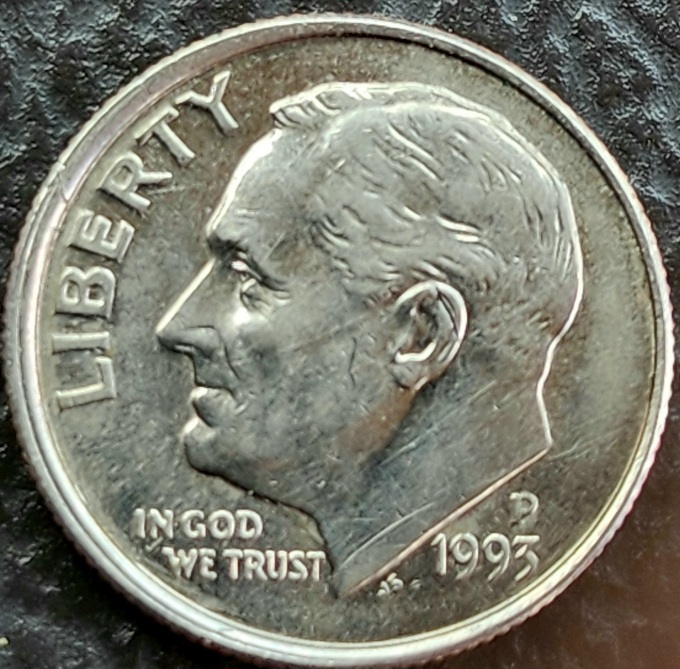 1993-P-Dime,-Die-Break-And-Off-Center