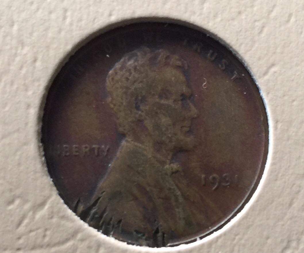 1931-Wheat-Penny-With-Interesting-Damage