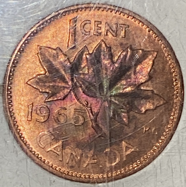 1965-Rainbow-Canadian-Pennies