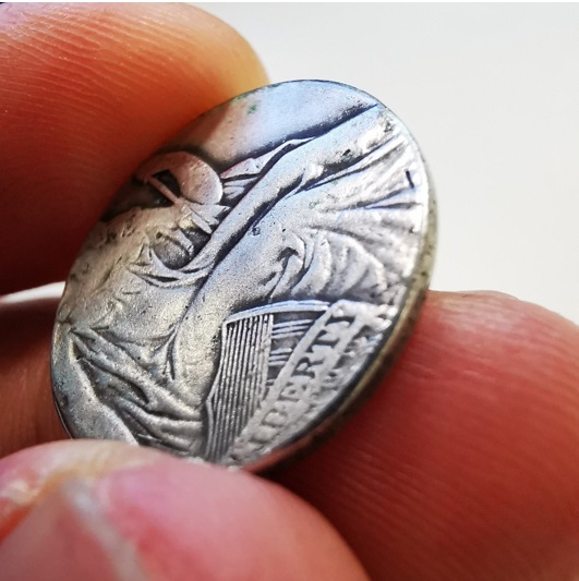 Seated-Liberty-Dollar-Struck-On-A-Shield-Nickel-Planchet