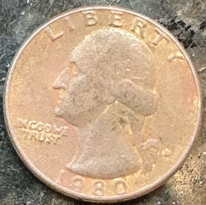 1980-D-Quarter-Missing-Clad-Layer-On-Both-Sides-It-Weighs-5.3-G