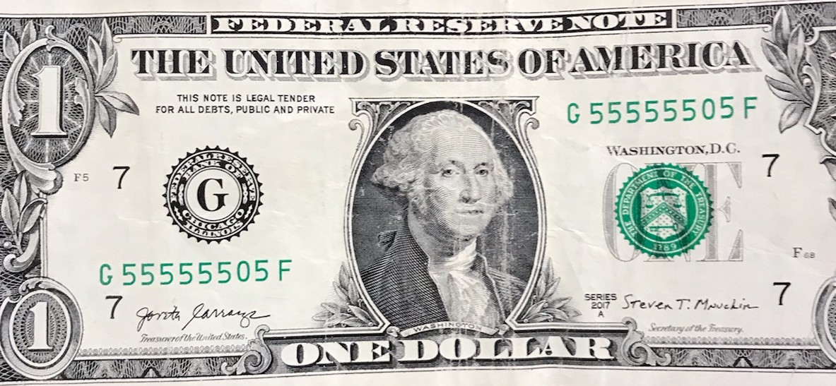 Its-A-Gorgeous-$1-George-For-Sure-Near-Solid-Serial-Number